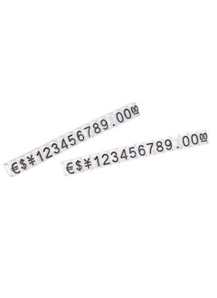 MECCANIXITY Adjustable Removable Mini Cube Price Tag Display Number Letter Price Label Stand Block Kit For Shop Counter Black On Clear,3.8X6.9Mm,16 Sets  - Image 1