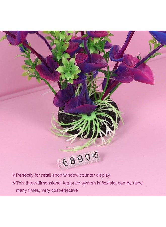 MECCANIXITY Adjustable Removable Mini Cube Price Tag Display Number Letter Price Label Stand Block Kit For Shop Counter Black On Clear,3.8X6.9Mm,16 Sets  - Image 5