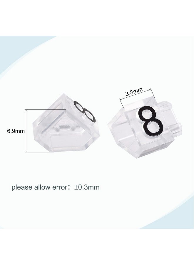 MECCANIXITY Adjustable Removable Mini Cube Price Tag Display Number Letter Price Label Stand Block Kit For Shop Counter Black On Clear,3.8X6.9Mm,16 Sets  - Image 3