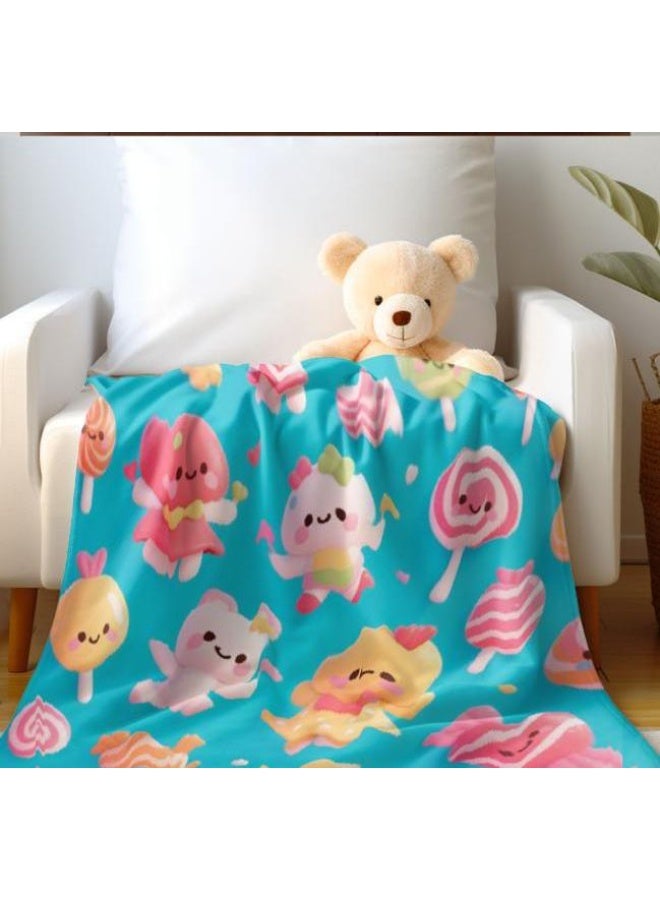 عام بطانية رقيقة من الفانيلا الكرتونية للأطفال والرضع (دافئة ومريحة، ومناسبة للنوم والألعاب) 70 سم * 100 سم - Image 3