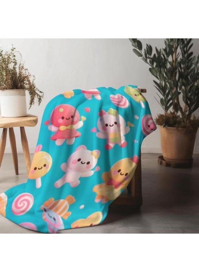 عام بطانية رقيقة من الفانيلا الكرتونية للأطفال والرضع (دافئة ومريحة، ومناسبة للنوم والألعاب) 70 سم * 100 سم - Image 4