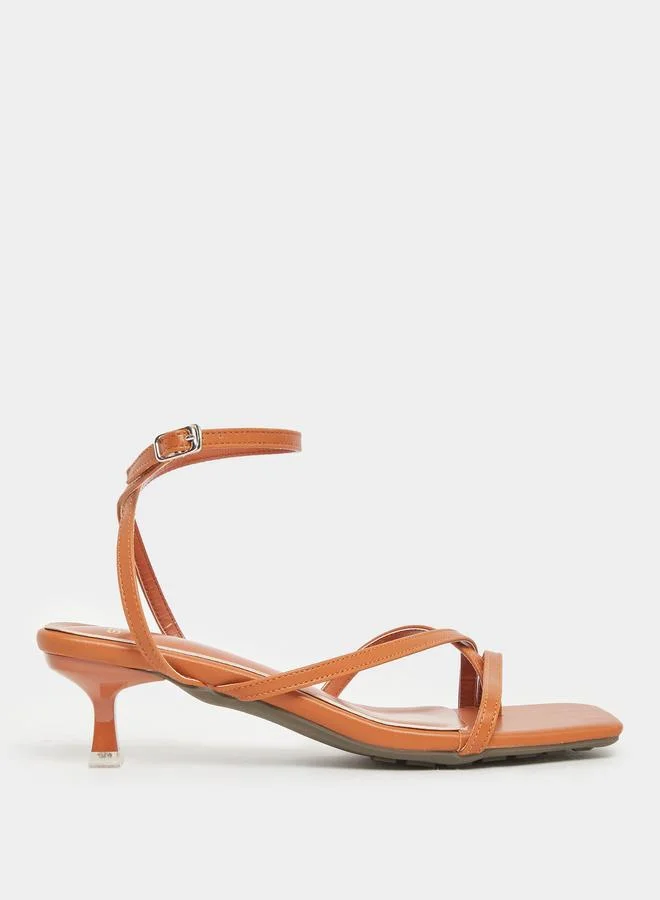 ستايلي Styli Strappy Kitten Heel Sandals