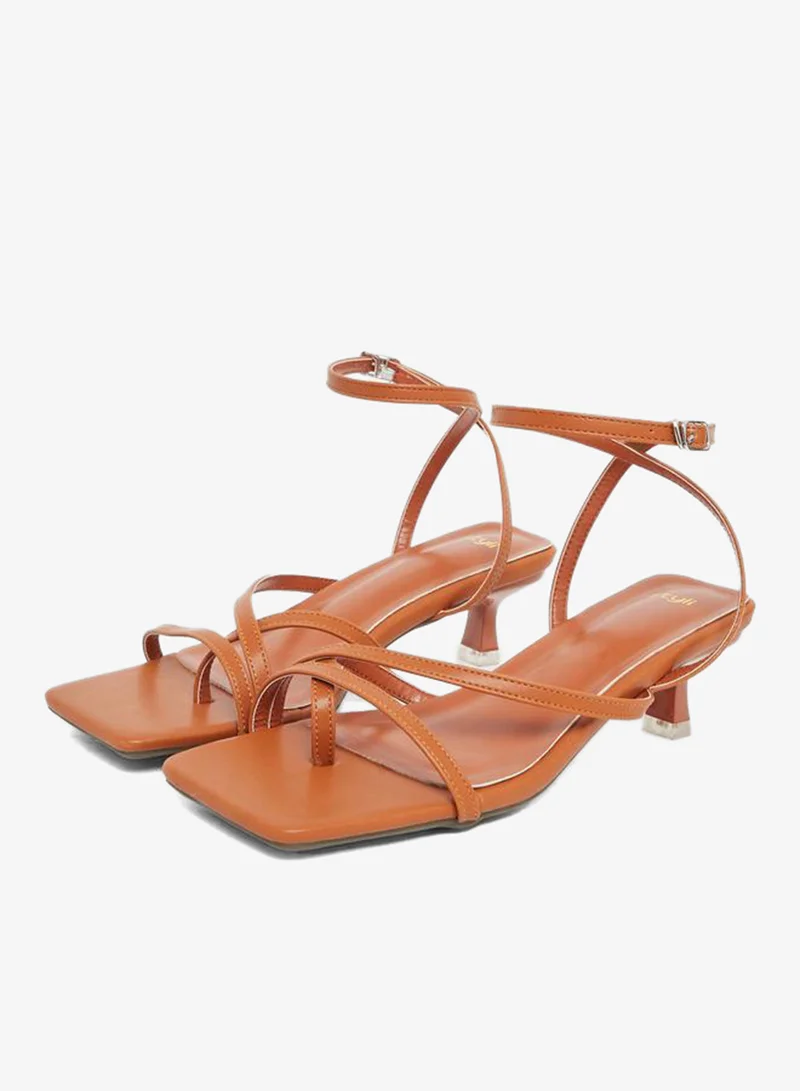 Styli Strappy Kitten Heel Sandals