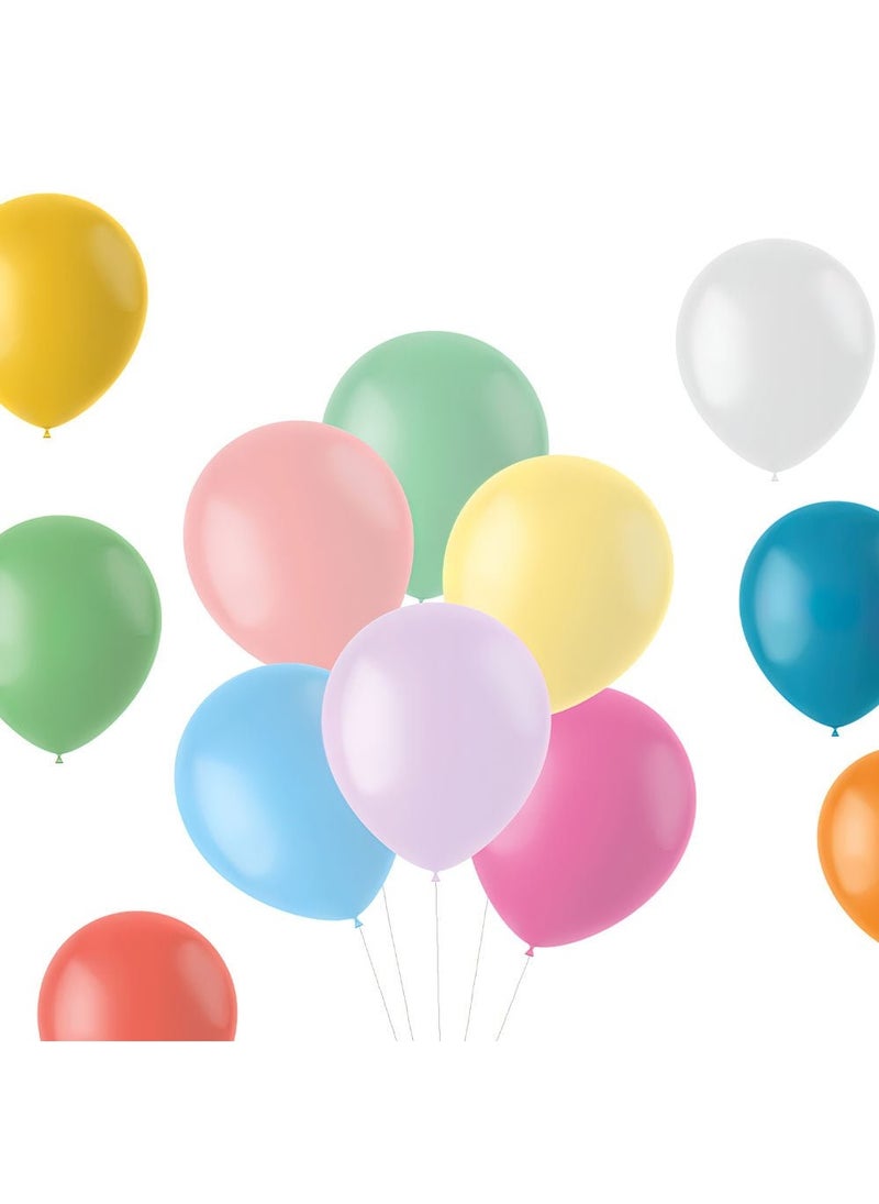 فولات بالونات باستيل من اللاتكس متعدد الألوان 33 سم، عبوة من 50 قطعة - Image 1