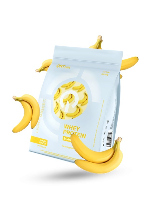 QNT Light Digest Whey Protein | 500g | Banana Flavour, 78% Protein, Low Sugar, High Fiber - Image 1
