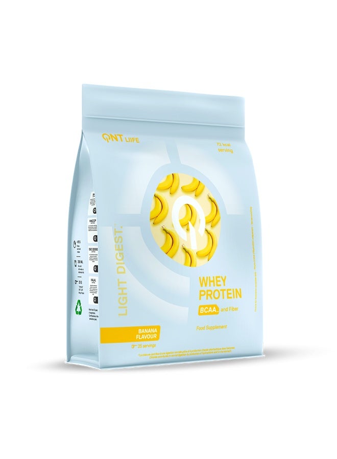 QNT Light Digest Whey Protein | 500g | Banana Flavour, 78% Protein, Low Sugar, High Fiber - Image 2