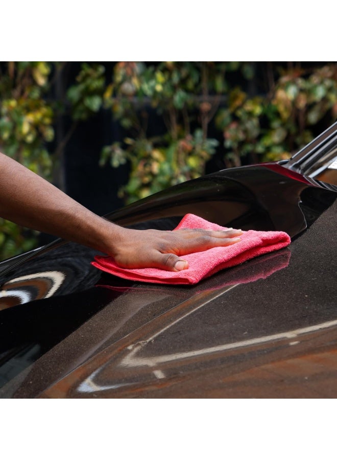 JOPASU Microfibre Cloth 320 GSM (Set of 3 Red) (40x40 cms) for Cleaning, Polishing, Washing, Detailing of Cars, Bikes, Kitchen & Home Appliances - Image 4