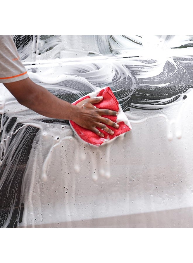 JOPASU Microfibre Cloth 320 GSM (Set of 3 Red) (40x40 cms) for Cleaning, Polishing, Washing, Detailing of Cars, Bikes, Kitchen & Home Appliances - Image 2