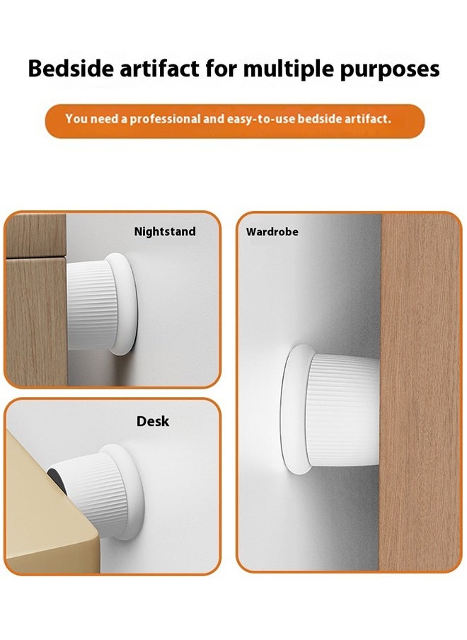 Generic 2-in-1 Door Stopper Adjustable Furniture Bed Risers 1.6-2.6 in Bed Risers  Durable Plastic and Anti Slip Round Couch Risers for Sofa Bed Table and Chair Legs(4 pcs)  - Image 3