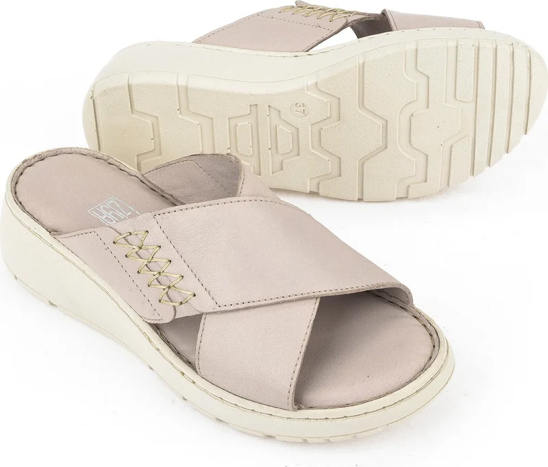 Ziya Women's Leather Slippers 1511048Z15 Stone