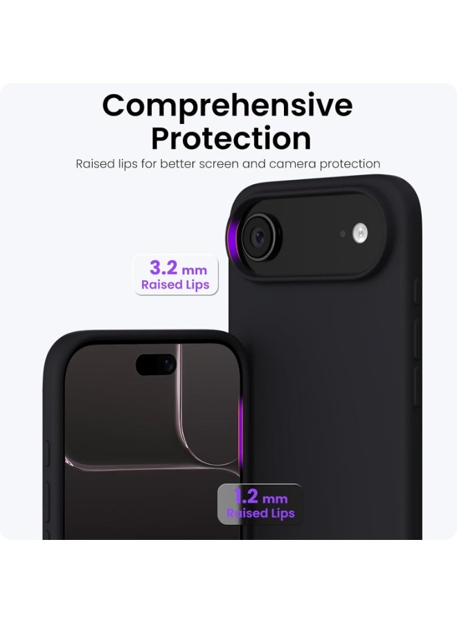 جراب لهاتف iPhone 17 Air مصنوع من جل السيليكون السائل الناعم مع حماية كاملة للجسم ومقاومة للصدمات وغطاء بلمسة نهائية غير لامعة وبطانة ناعمة من الألياف الدقيقة وغطاء خلفي رفيع لهاتف iPhone 17 Air - Image 2