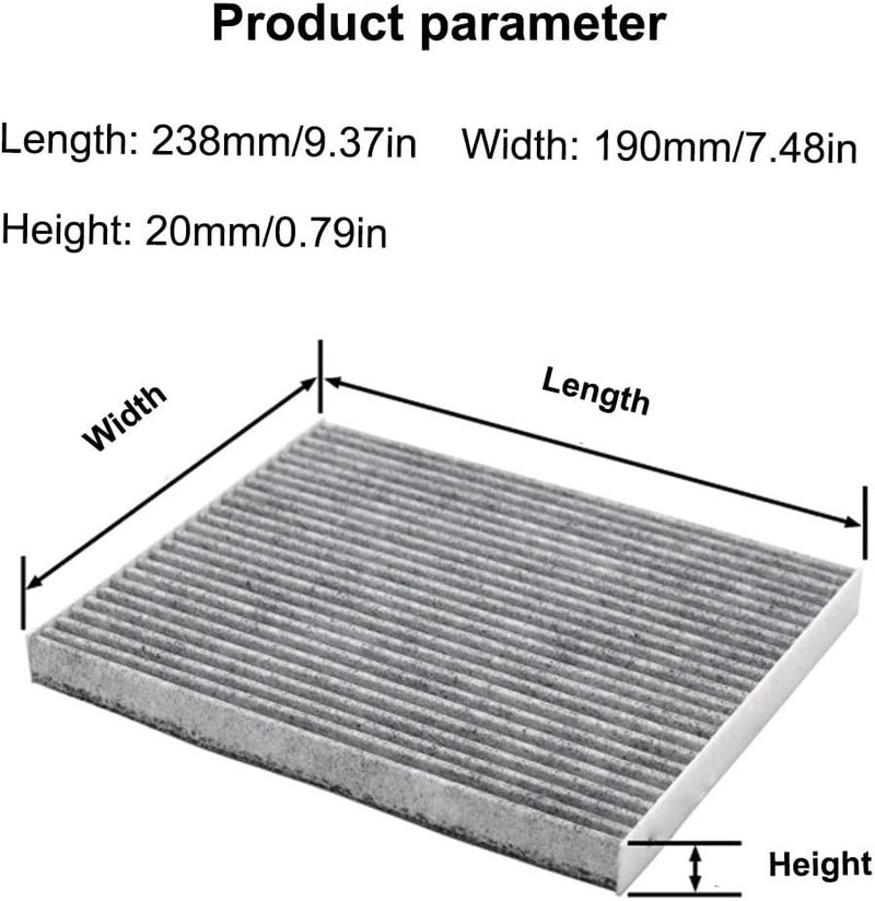DEMULAX Activated Carbon Cabin Air Filter for Hyundai Tucson - Image 2