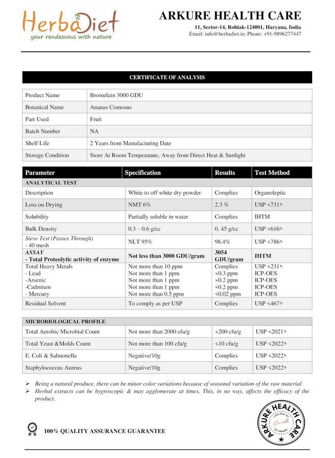 Herbadiet's Bromelain & Papain | 50 gram | Proteolytic Multi Enzymes Formula| Digestive Support & Nutrient Absorption - Image 3