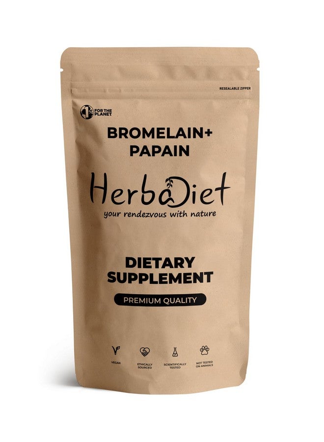 Herbadiet's Bromelain & Papain | 50 gram | Proteolytic Multi Enzymes Formula| Digestive Support & Nutrient Absorption - Image 1