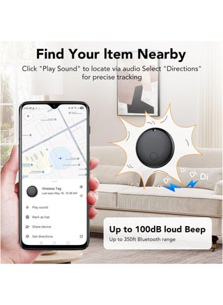 جهاز تعقب أندرويد، بطاقات تعقب بلوتوث، متوافقة مع خدمة ”Find Hub“ من Google (أندرويد)، بطاقة تعقب GPS لأندرويد، بطاقات ذكية للأمتعة والمحفظة والمركبات والمفاتيح، عبوة من قطعتين - view 4
