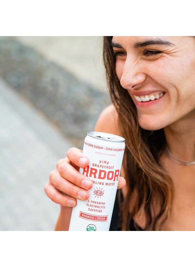 Ardor ARDOR ENERGY Sparkling Water Pink Grapefruit 12 pack with 100mg Organic Caffeine from Green Tea & 200mg Organic L-Theanine (Focus & Calm). No Sugar. No Calories. Vegan. Gluten Free.  - Image 5