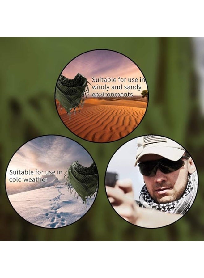 الشماغ العربية العسكرية الصحراء التكتيكية كفييه شمحة سميكة لف للنساء والرجال 43''x43''' - Image 5