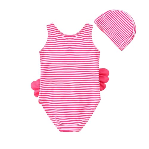 Kimjun Baby Girls One Piece Swimsuit Swimwear Toddler Kid Flamingo Bikini Bathing Suit Sunsuit Rash Guard hotpink 80 - Image 2