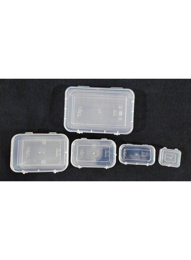 Right Rectangular Small Size Plastic Boxes for Small Storage Things Jewellery/Dry Fruits/Stationery (Transparent) -Set of 5 Pieces - Image 3