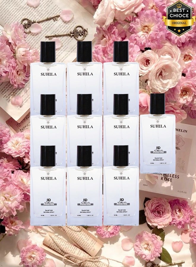 Banafa 10 Pieces Suhila Perfume 40ml EDT - Image 1