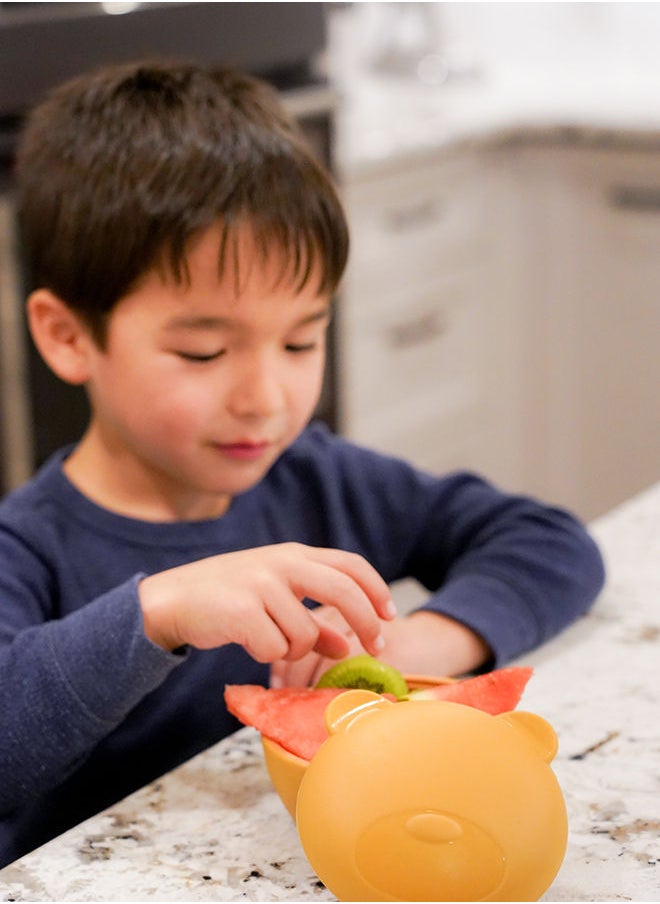 Silicone Snack Bowl for Kids with Lid 350 ml - Airtight & Leakproof Food Storage for Babies, Toddlers, Kids - BPA Free, Microwave Safe, Perfect for On-the-Go Meals Snacks, Bear - Brown - pzsku/Z6B80091C67ABEA4C78C6Z/45/_/1680517135/c6c8fd37-3f11-436a-9939-79ca7e68e2cd