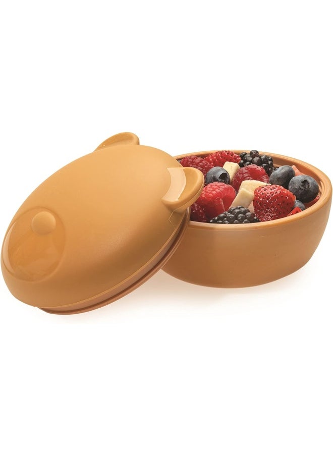 Silicone Snack Bowl for Kids with Lid 350 ml - Airtight & Leakproof Food Storage for Babies, Toddlers, Kids - BPA Free, Microwave Safe, Perfect for On-the-Go Meals Snacks, Bear - Brown - pzsku/Z6B80091C67ABEA4C78C6Z/45/_/1718362093/b77c1948-184d-44f3-aa77-3ed1545a8603