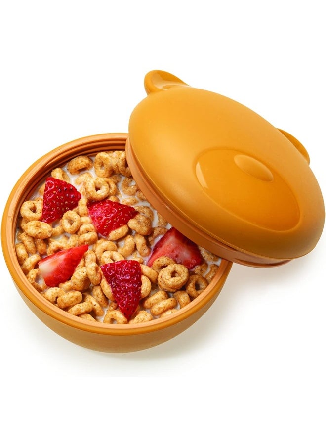 Silicone Snack Bowl for Kids with Lid 350 ml - Airtight & Leakproof Food Storage for Babies, Toddlers, Kids - BPA Free, Microwave Safe, Perfect for On-the-Go Meals Snacks, Bear - Brown - pzsku/Z6B80091C67ABEA4C78C6Z/45/_/1718362098/eff1fdbf-6de3-4d13-b0a0-a3dbc5e8d61d