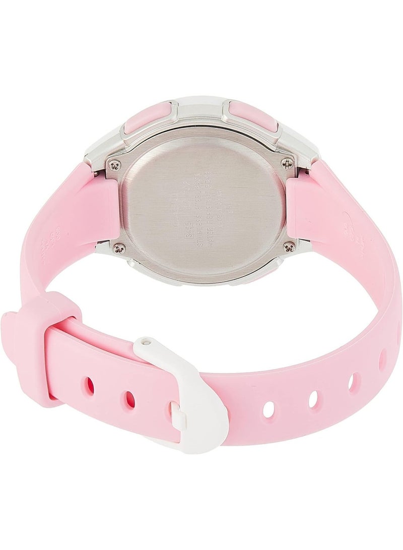 CASIO Digital Women’s Watch LW‑203‑4AVDF, 38 mm Grey Dial & Pink Resin Band, Water Resistant - Image 3