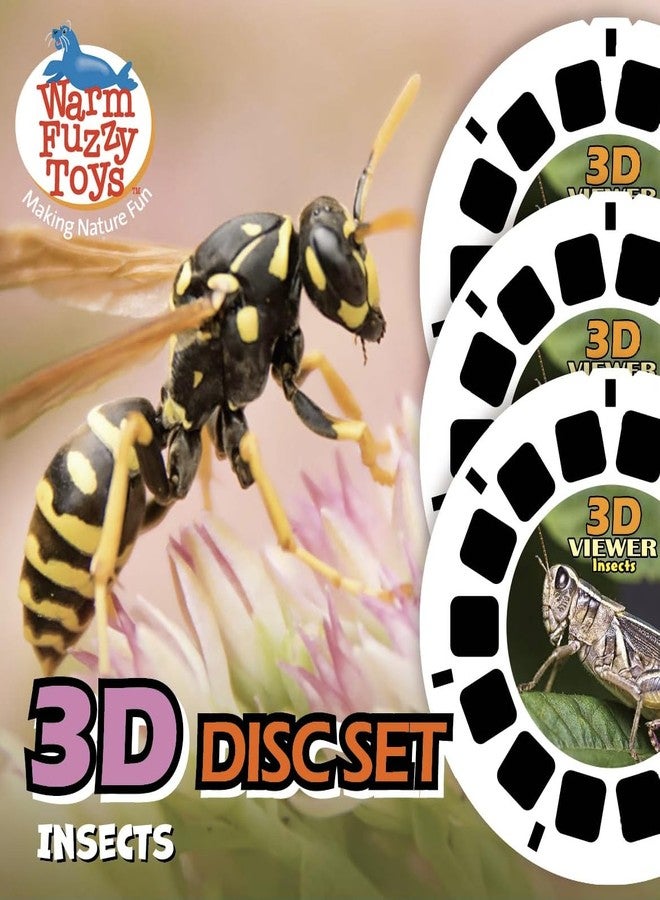 WARM FUZZY Toys Insects Reels for Viewfinder - 3 Slides with 21 HD 3D Images, Bug Wildlife Refill Discs for Kids & Adults, Retro Classic Educational Toy Accessory - Image 3