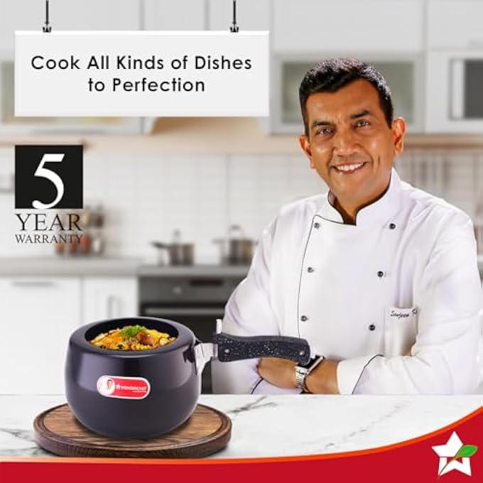Wonderchef Taurus Hard Anodized Pressure Cooker 3 Litre - Image 3