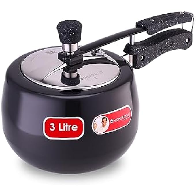 Wonderchef Taurus Hard Anodized Pressure Cooker 3 Litre - Image 2