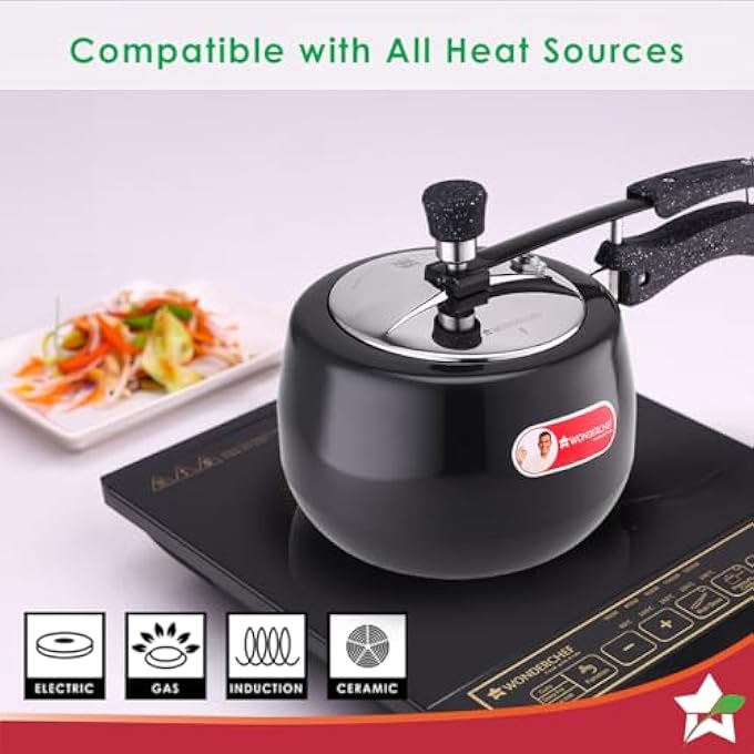 Wonderchef Taurus Hard Anodized Pressure Cooker 3 Litre - Image 5