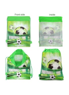 JOLLITY LLC Drawstring Bag for Boys/Girls Travel Storage Package Cartoon School Backpack Children Kids Birthday Party Favors Bags (Football Soccer 12 pcs)  - Image 3