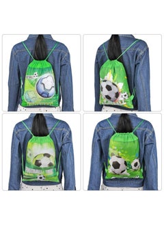 JOLLITY LLC Drawstring Bag for Boys/Girls Travel Storage Package Cartoon School Backpack Children Kids Birthday Party Favors Bags (Football Soccer 12 pcs)  - Image 4