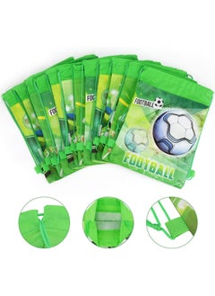 JOLLITY LLC Drawstring Bag for Boys/Girls Travel Storage Package Cartoon School Backpack Children Kids Birthday Party Favors Bags (Football Soccer 12 pcs)  - Image 2