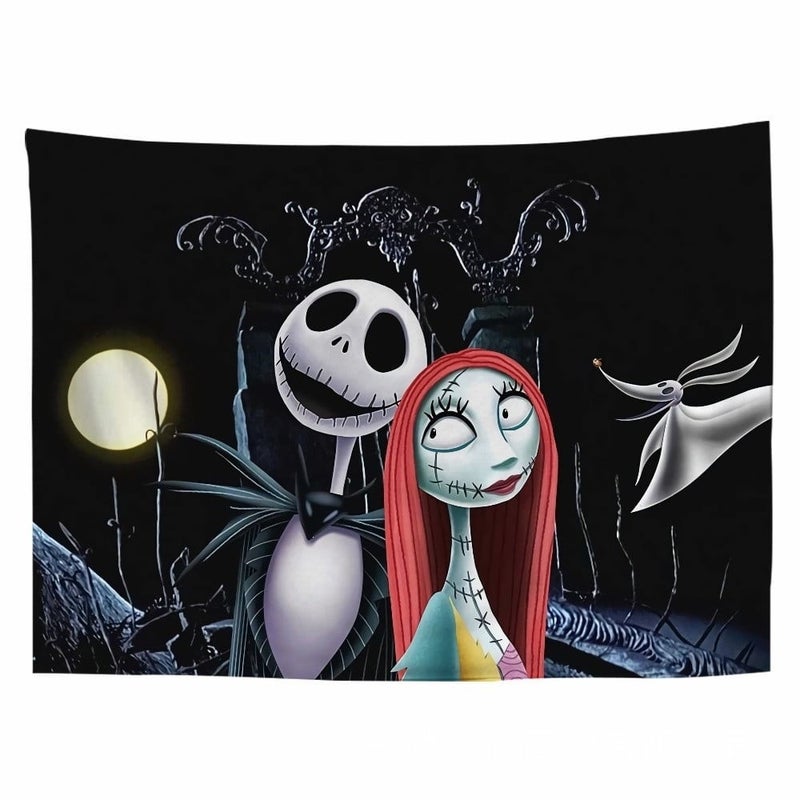 Gothic Ghost Bride Tapestry - 2D Digital Printing Decorative Wall Hanging, Polyester Fabric, Modern Abstract Geometric Design, Machine Woven, Hand Washable