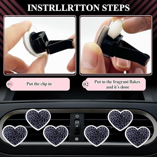 JINGSEN 24 Pcs Leopard Print Car Accessories,Including License Plate Frame,Rearview Mirror Decoration,Etc,Suitable for Sedan,SUV and Other,Cute Car Interior Set for Women (Black) - Image 5