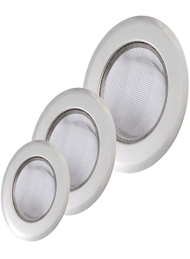 MLD Stainless Steel Sink Strainer for Kitchen Sink Accessories |Sink Filter |Drain Basin Basket Filter Stopper|Sink Jali|Sink Drainer| Drainer Mesh (Set of 3 Pcs, Material-Stainless Steel) - Image 1