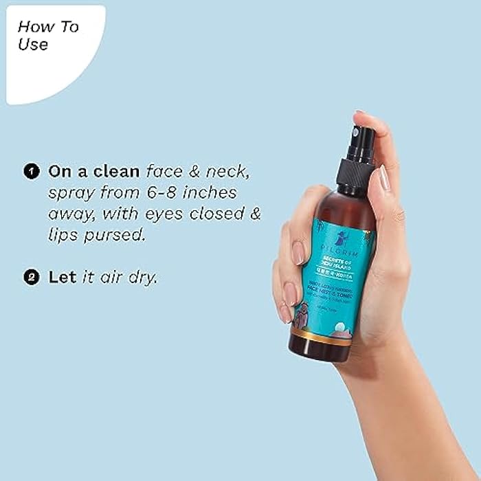 Pilgrim Korean Beauty White Lotus Refreshing Face Mist & Toner | Toner for glowing skin | Alcohol-Free Mist & toner for open pores Tightening | Korean skin care products | Women & Men | 100 ml - Image 4