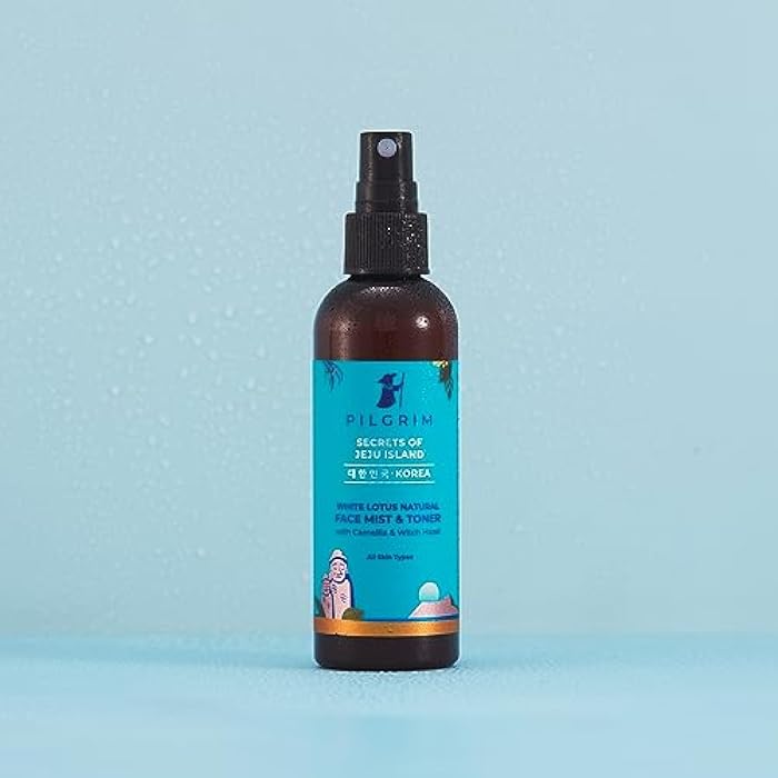 Pilgrim Korean Beauty White Lotus Refreshing Face Mist & Toner | Toner for glowing skin | Alcohol-Free Mist & toner for open pores Tightening | Korean skin care products | Women & Men | 100 ml - Image 2