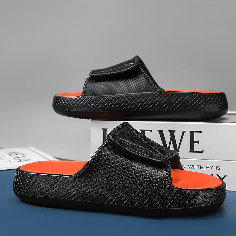 Men's Casual Summer Slippers - Non-Slip, Thick Sole, Soft EVA Sandals for Indoor/Outdoor  Wear