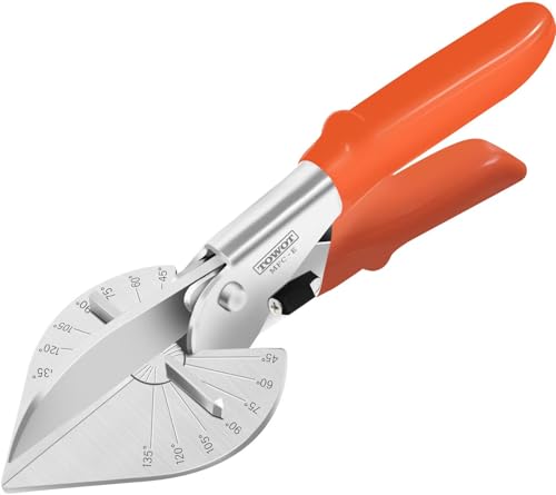 TOWOT Sharp Multi Angle Miter Shear Cutter, Adjustable at 45 To 135 Degree With Safety Lock Hand Tools for Cutting Plastic, PVC and Molding Trim - Image 1