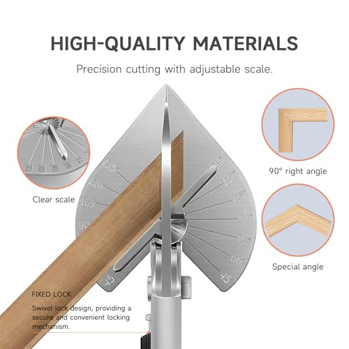TOWOT Sharp Multi Angle Miter Shear Cutter, Adjustable at 45 To 135 Degree With Safety Lock Hand Tools for Cutting Plastic, PVC and Molding Trim - Image 5