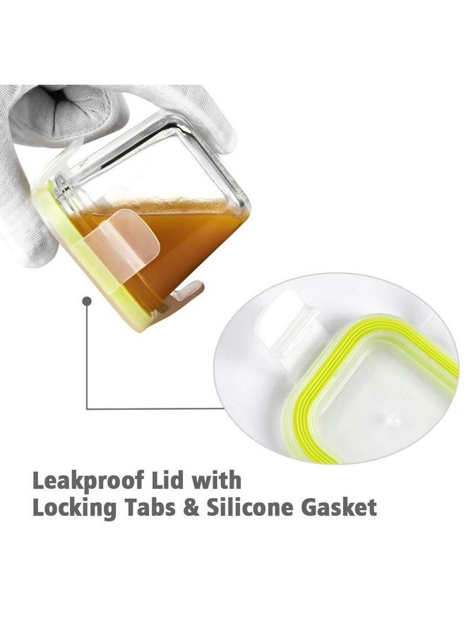 Matyz 4 Pack Glass Baby Food Containers With Airtight Lids And Stackable Tray (Mint Green 3 Oz Each) Glass Food Containers Freezer Safe For Baby Toddler Stackable Baby Food Containers Glass - Image 3