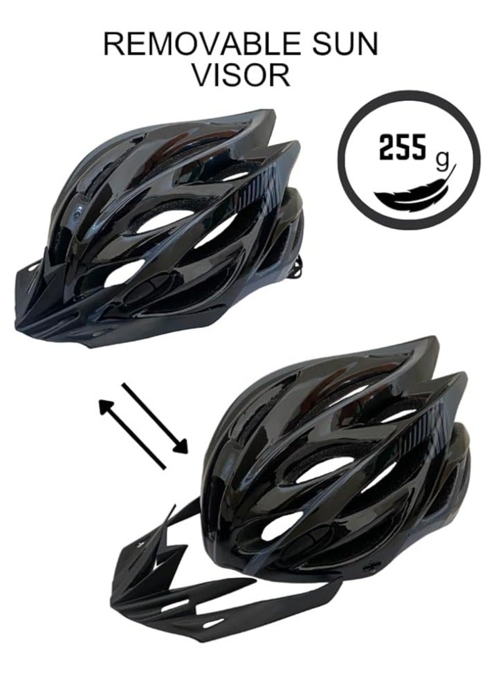 Generic Bicycle helmet, mountain bike, scooter, youth roller skating helmet, breathable safety helmet, men's and women's cycling equipment - (pure black) - Image 2