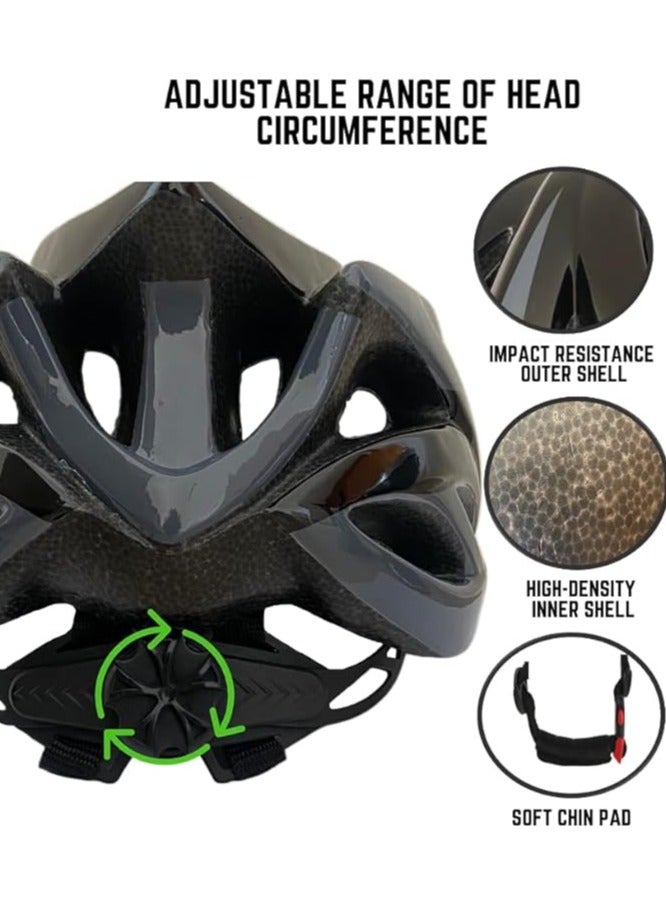 Generic Bicycle helmet, mountain bike, scooter, youth roller skating helmet, breathable safety helmet, men's and women's cycling equipment - (pure black) - Image 3