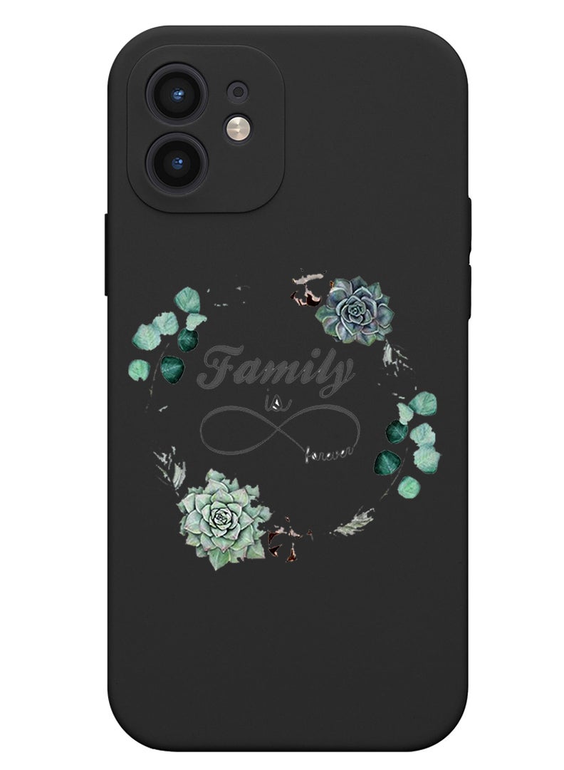 Theodor Protective Slim Fit Case Liquid Silicone Cover with Full Body Protection Anti-Scratch Shockproof Case For iPhone 12 Black  - Fashion white - Image 1