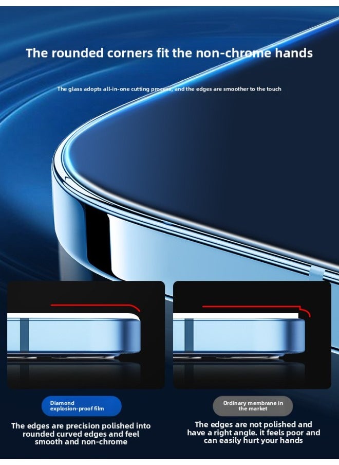 Generic For Opporeno5 Tempered Film 6/7/8Pro/4SE Full Screen HD Mobile Phone Film A72/A93/A11/A-Colour:1 Piece丨[ultra-clear Eye Protection And Anti-blue Light] Diamond Explosion-proof And Non-breaking Edge*free Back Film`-Size:OPPO K9 Pro  - Image 4