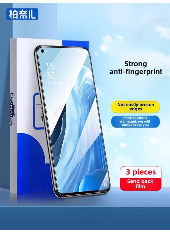 Generic For Opporeno5 Tempered Film 6/7/8Pro/4SE Full Screen HD Mobile Phone Film A72/A93/A11/A-Colour:1 Piece丨[ultra-clear Eye Protection And Anti-blue Light] Diamond Explosion-proof And Non-breaking Edge*free Back Film`-Size:OPPO K9 Pro  - Image 2