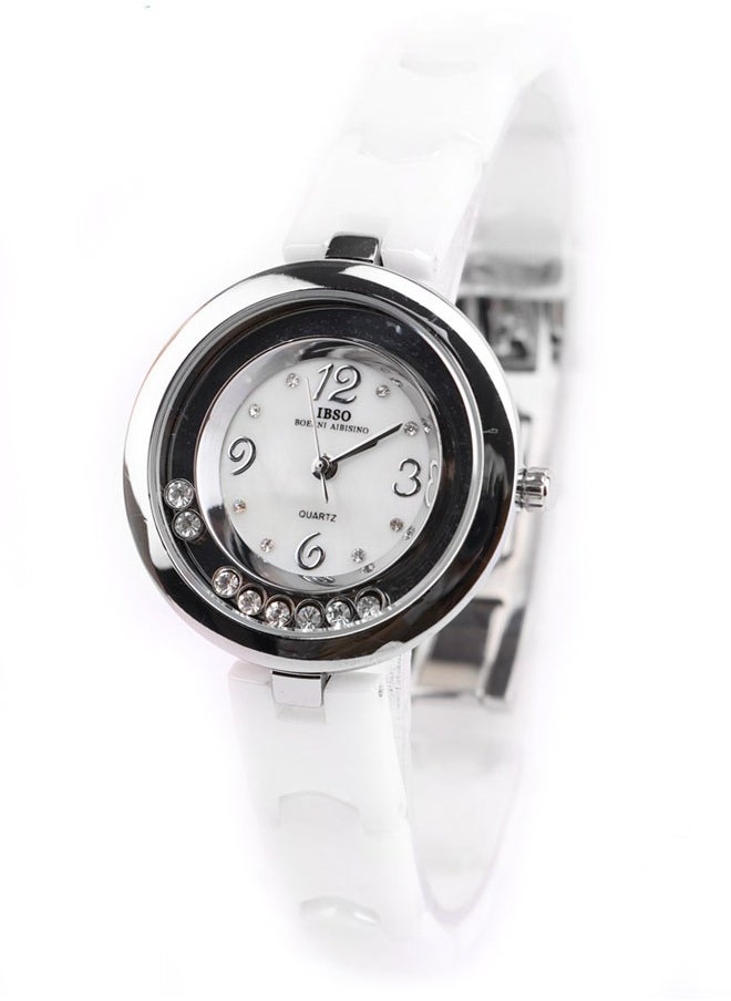 IBSO - IBSO Women's wristwatch - white ivory band - silvery Case,IBSO16 - Image 1